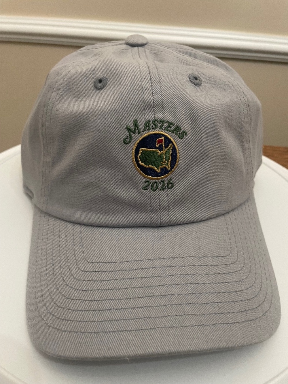 Augusta National Golf Club Berckmans Place Adjustable Hat. 2026 Masters. Grey.